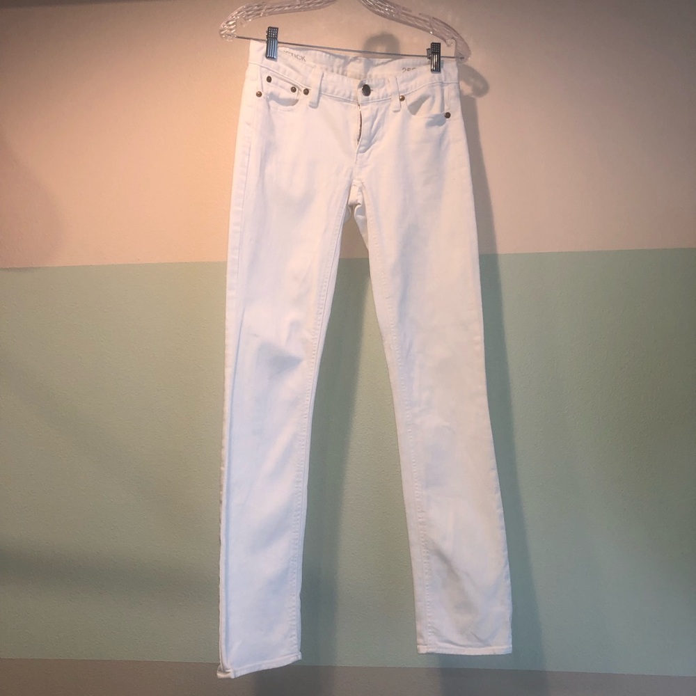 J. Crew White Matchstick Jeans